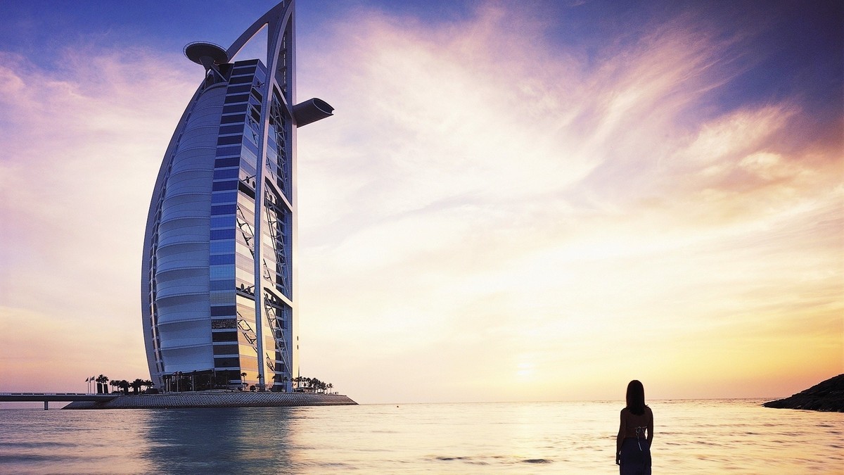 women water coast architecture buildings Dubai skyscapes_Burj_Al_Arab_sea_1920x1080