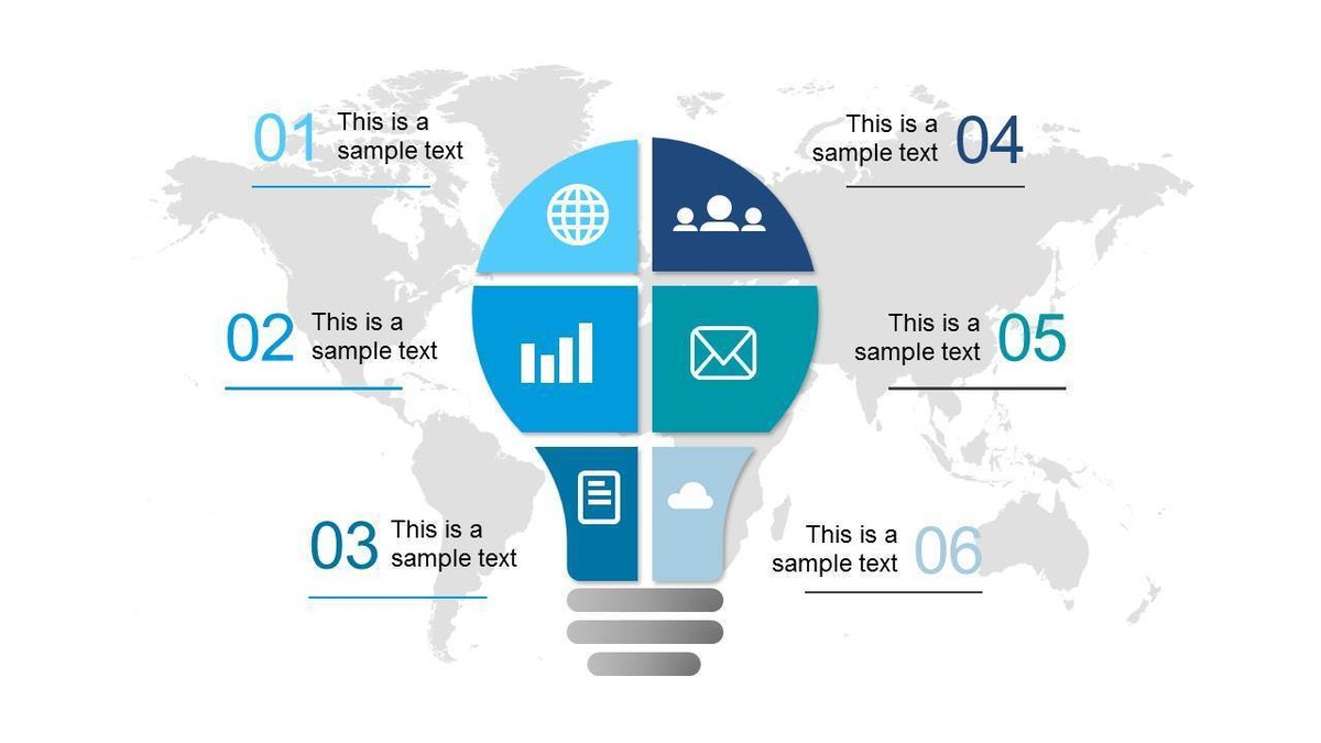 FF0156-01-free-lightbulb-six-segments-powerpoint-diagram