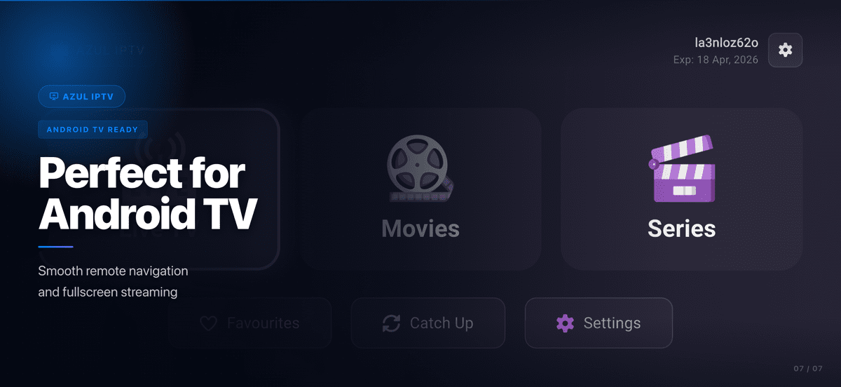 AZUL IPTV XTREAM, Multiple Format, Flutter AppMobile & Android TV, Admob