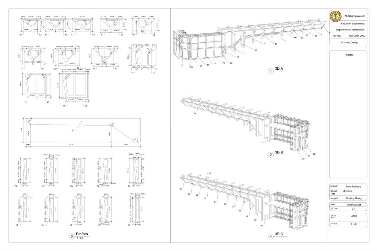 رسومات تنفيذية للكونتر