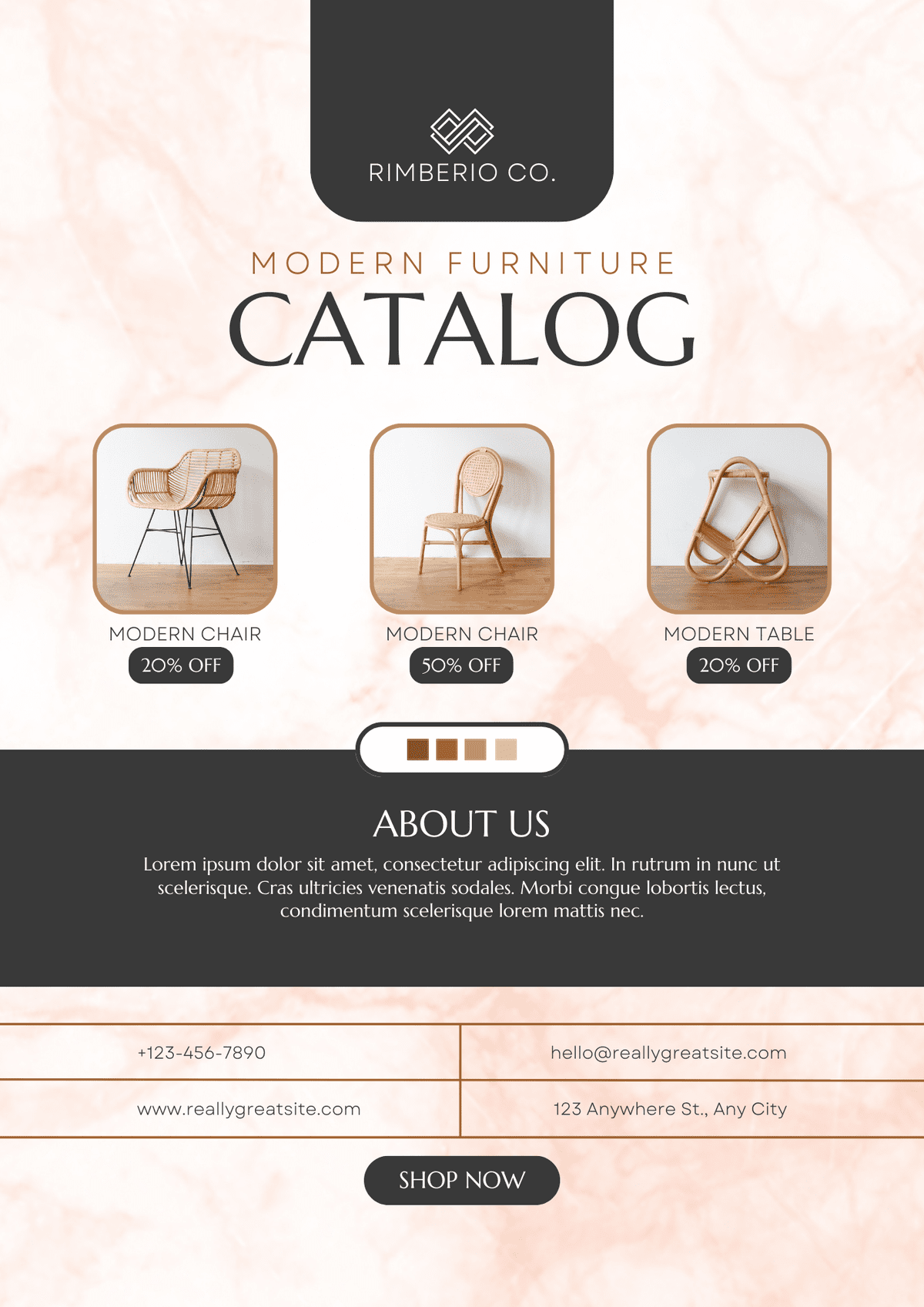 Beige_Modern_Home_Furniture_Product_Catalog_A4_Flyer