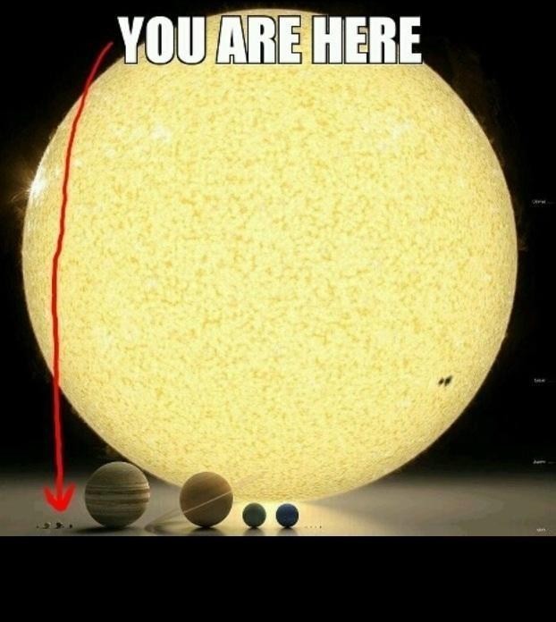 دعنا نذكرك أننا لا شي مقارنة مع شمسنا !
