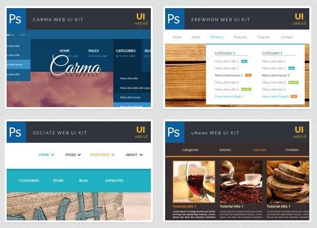 6- حزمة تصميم الويب وموارد الطباعة (Web & Print 118 Resources)