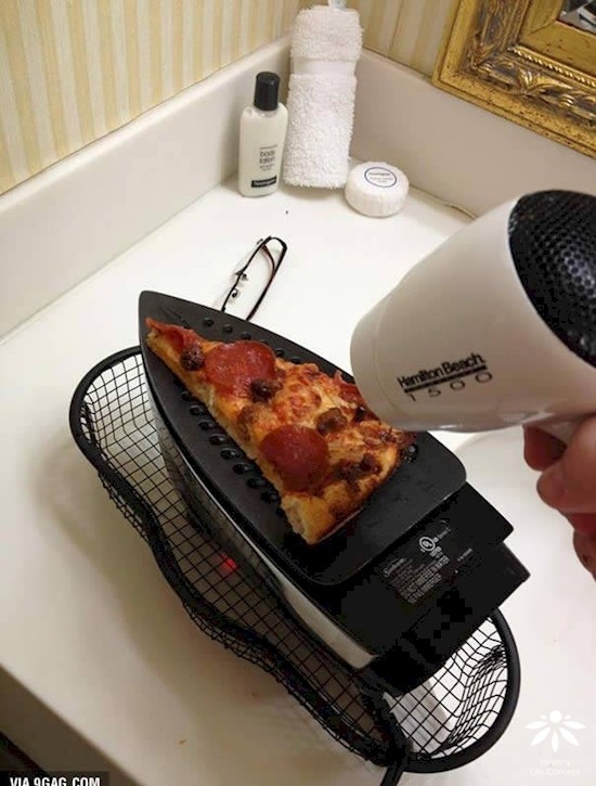 اسهل طريقة لتسخين البيتزا
