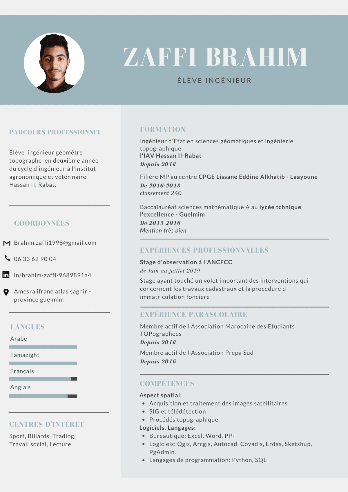 Cv en français 