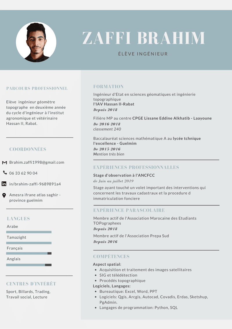 Cv en français 