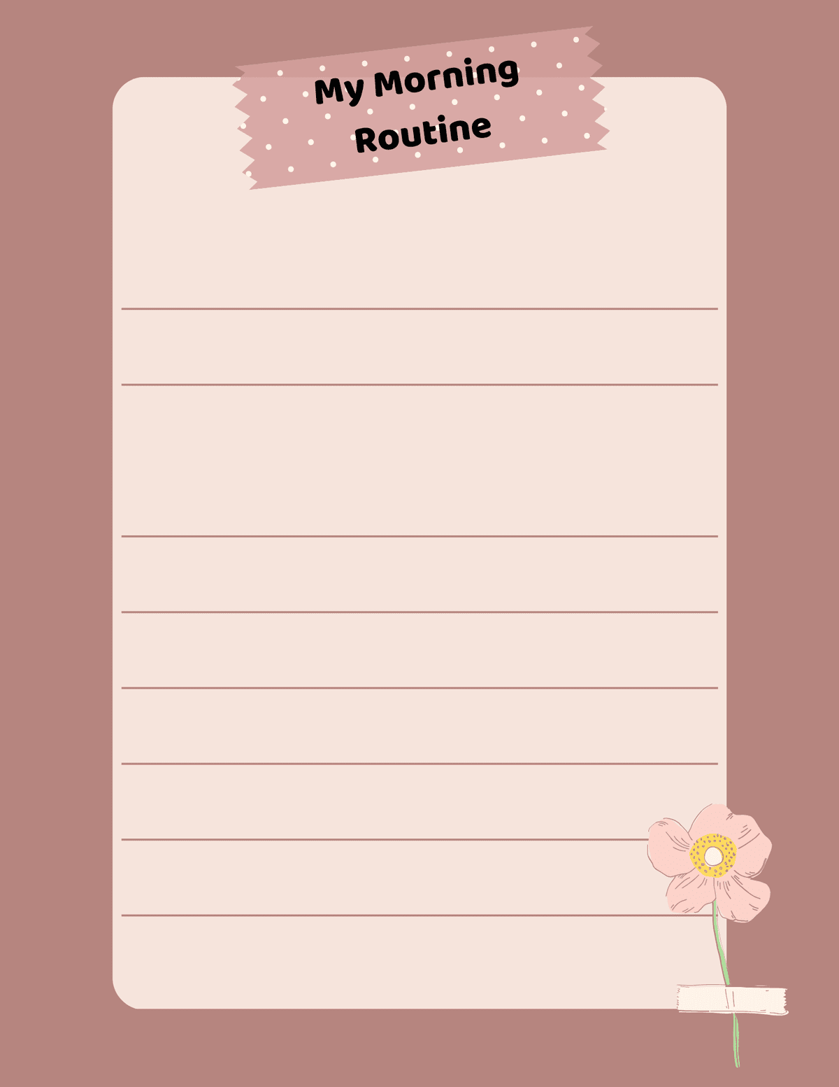 self care planner