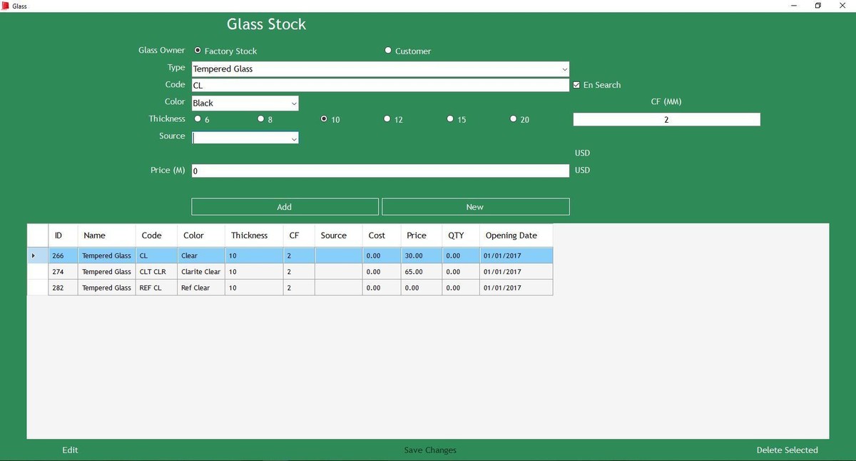 تعريف أصناف الزجاج المستخدم
