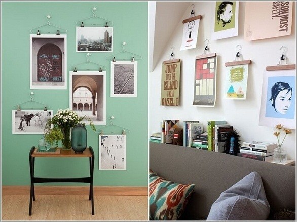 علاقات الملابس لتعليق الصور على الجدران