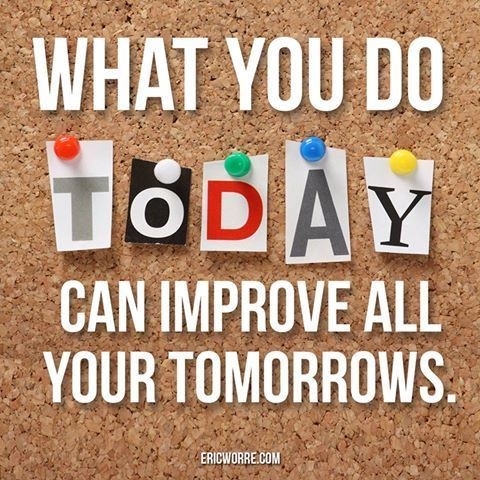 What you do today