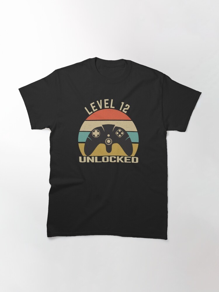 Funny Level 12 Unlocked 12th Video Gamer Birthday Boy-classic-t-shirt