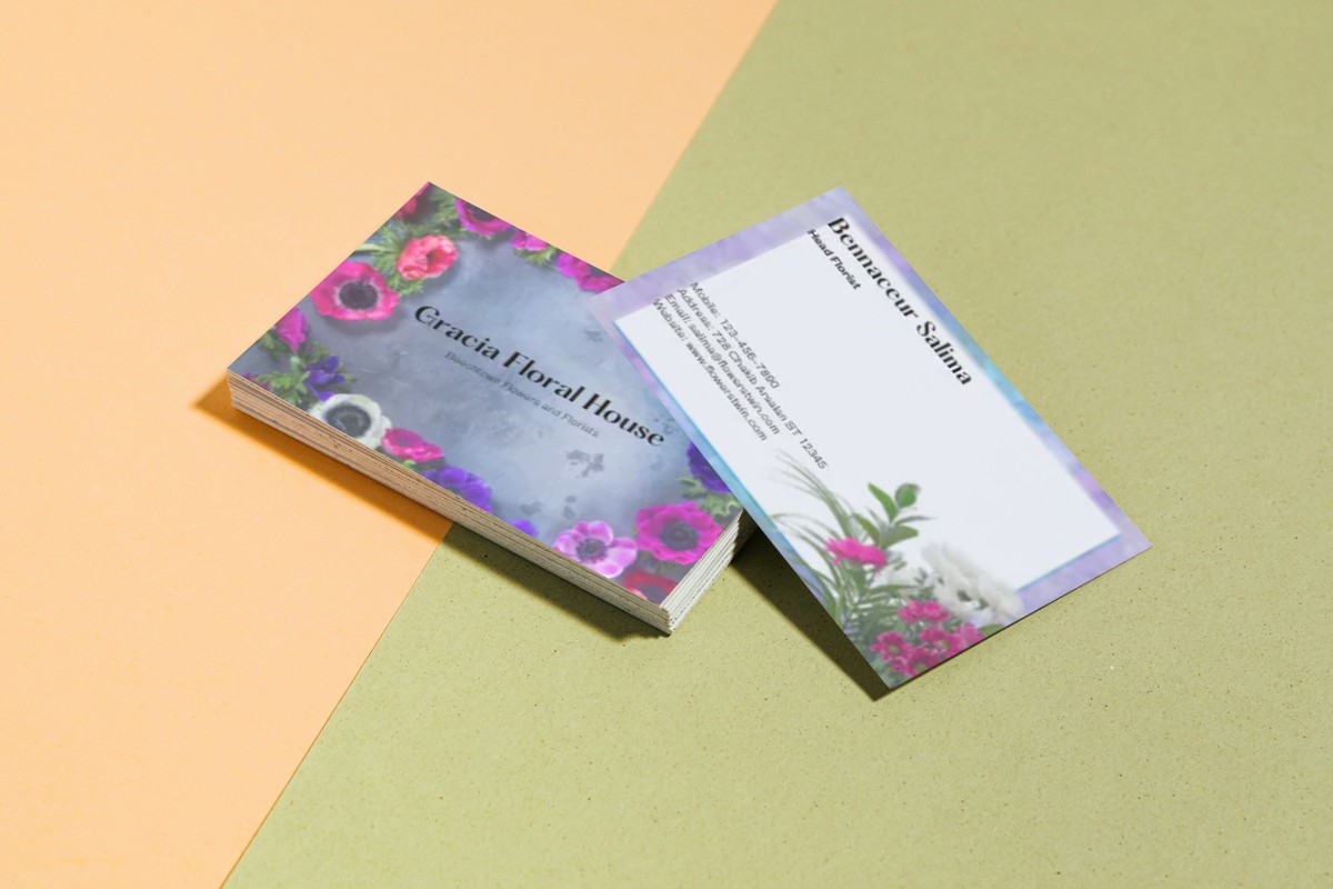 floral house -card