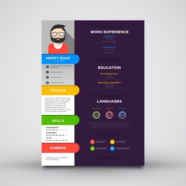 flat-template-for-resume_1051-1385