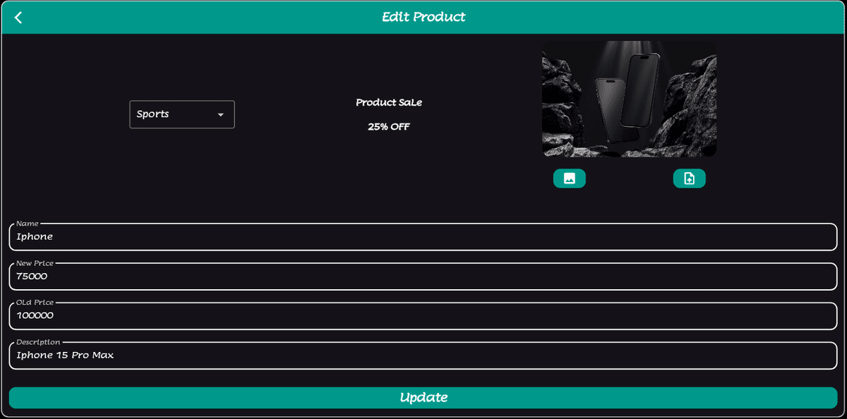  OLd Product Updating View