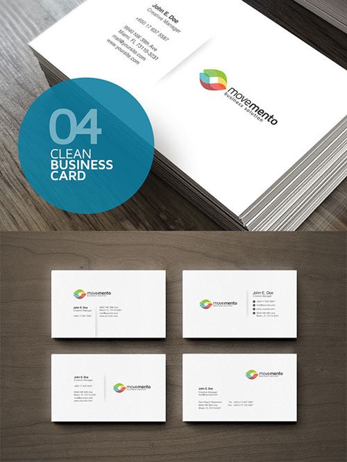 4-Clean-Business-Cards-PSD-Template