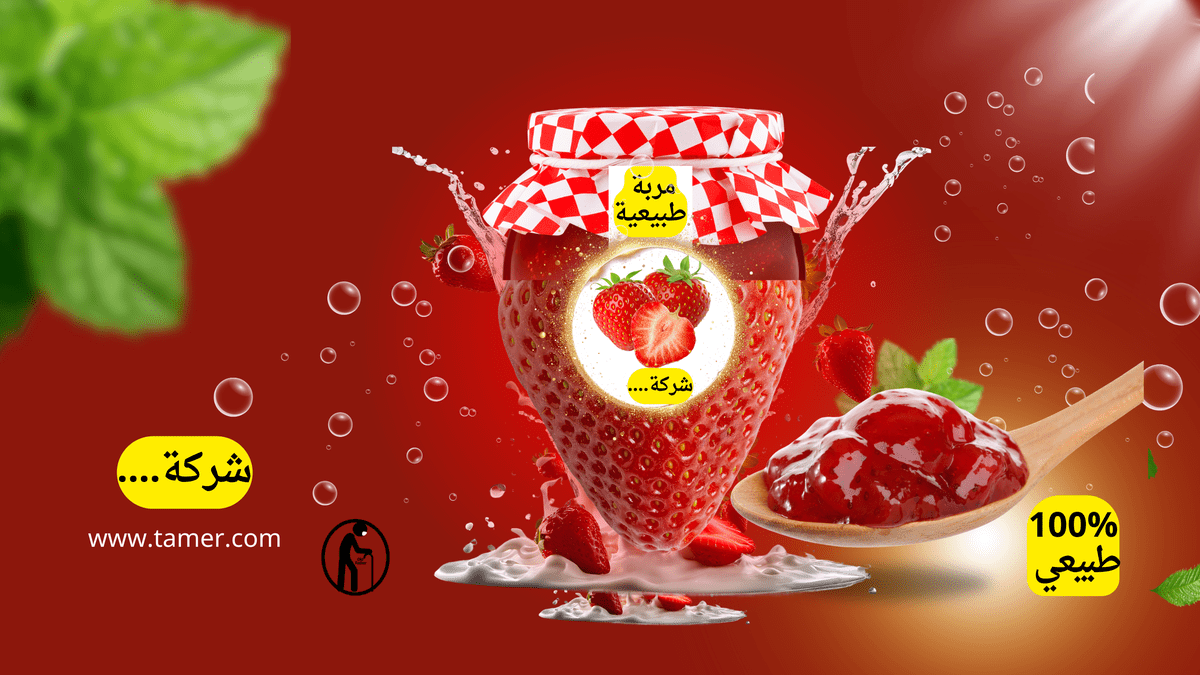 فراولة  مربة  طبيعي