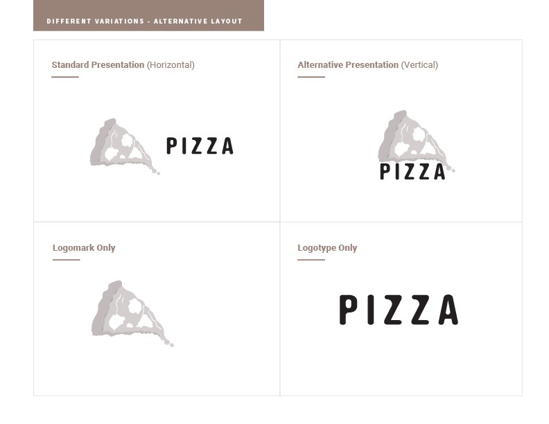 اشكال واحجام متباينة للشعار