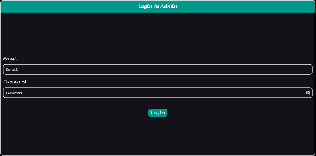 Admin Login View