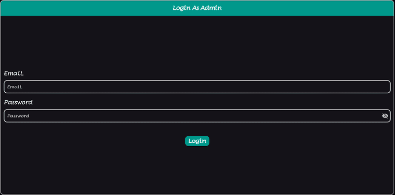 Admin Login View