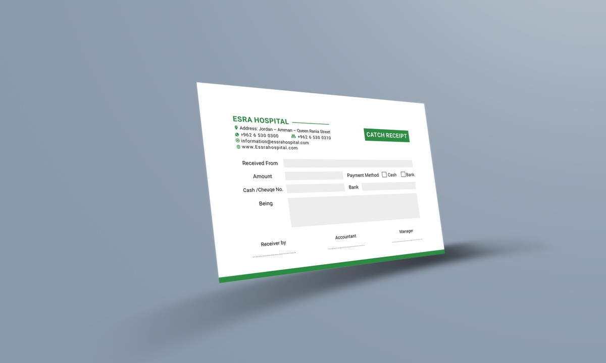 فاتورة لمستشفى الاسراء - الاردن