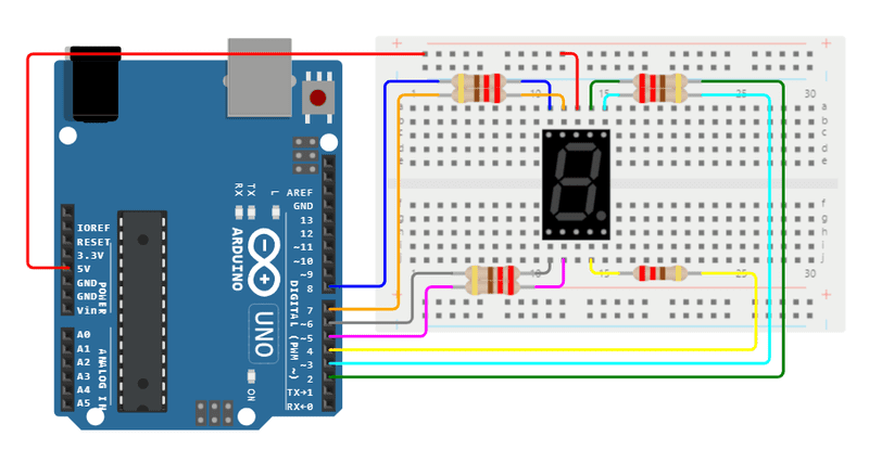 7segmant with arduino