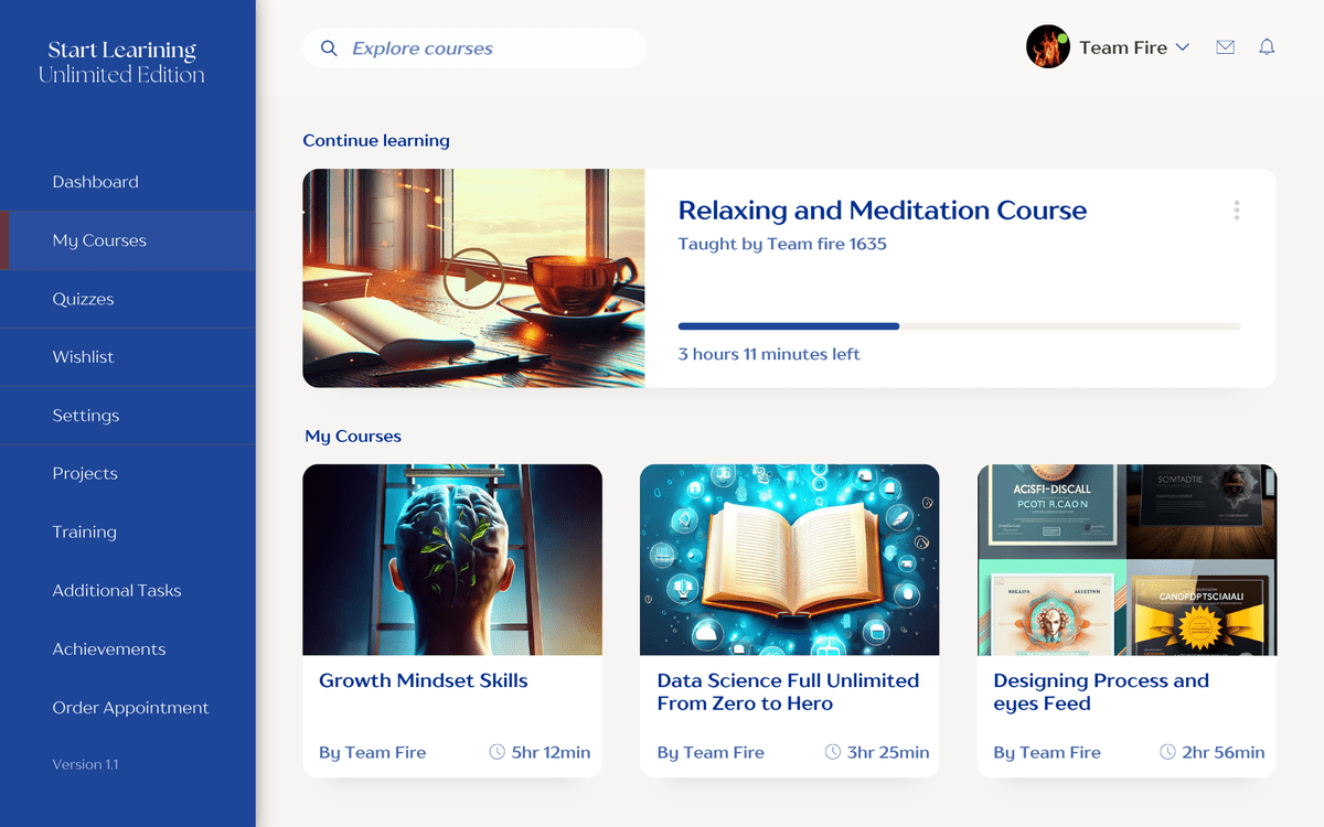 Main Students Dashboard