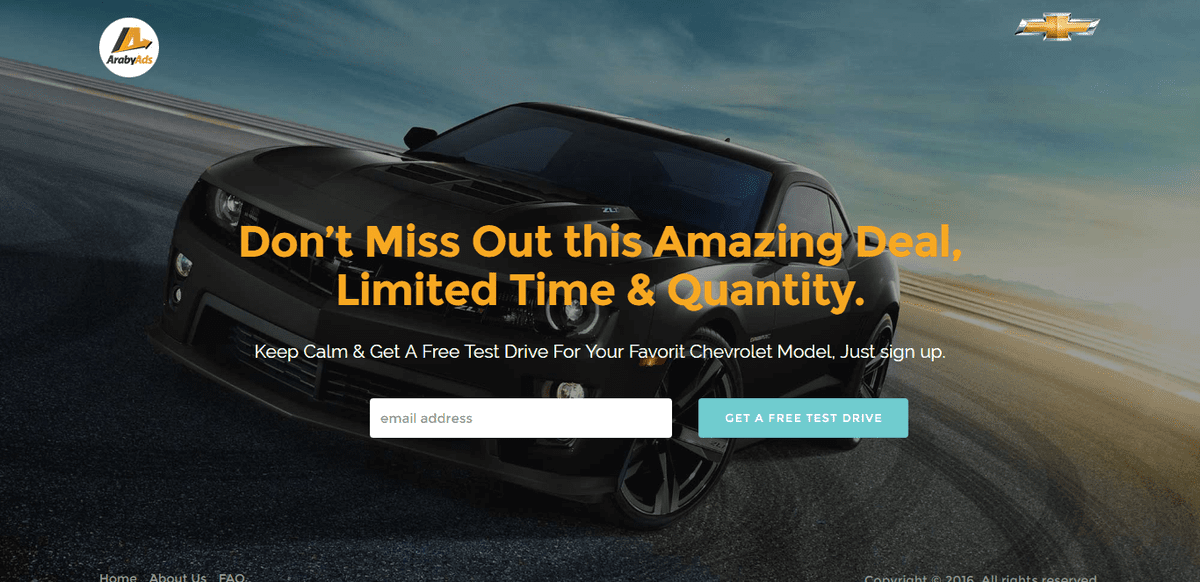 صفحة هبوط شيفورلية