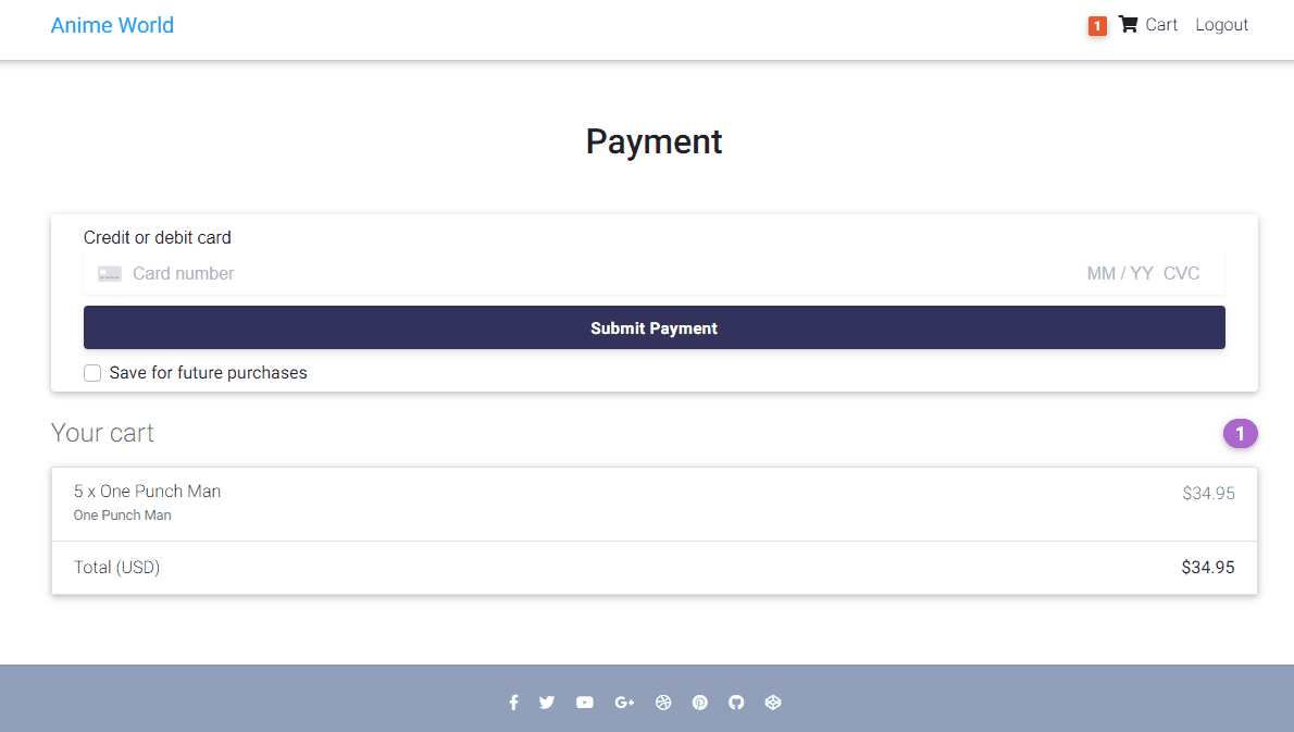 صفحة الدفع ب stripe