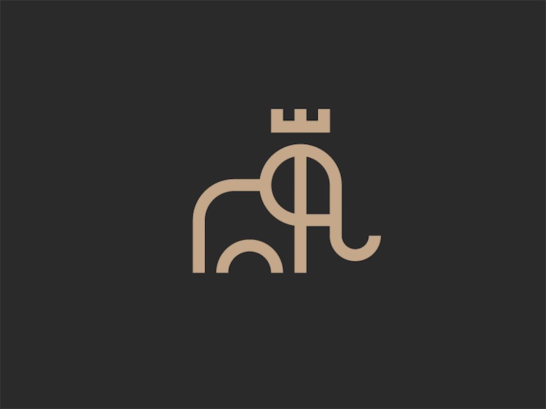 creative-minimal-logo-design-inspiration-king-elephant