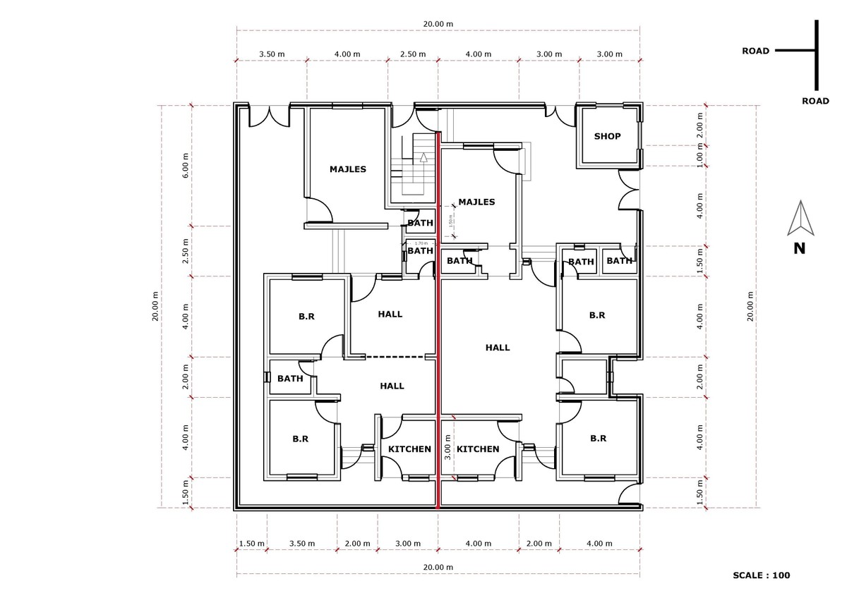 1- تصميم مبنى سكني