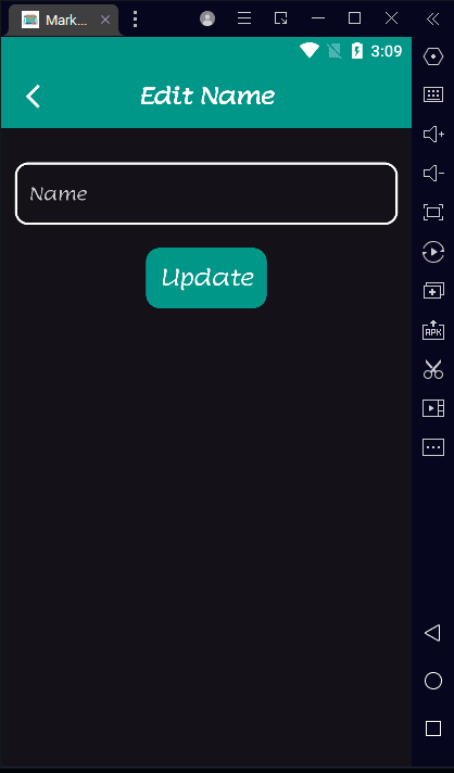 Edit User Name View