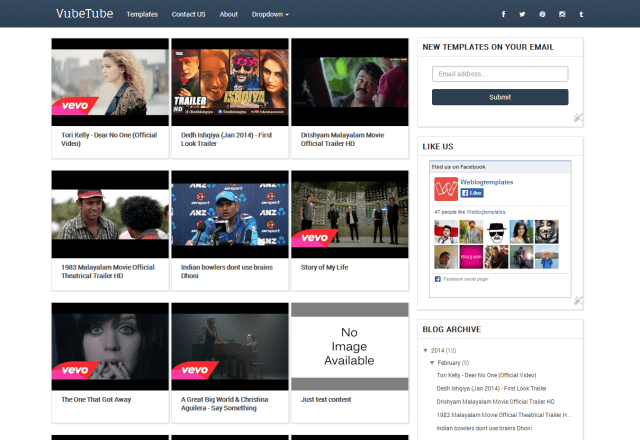 VubeTube_Blogger_Template