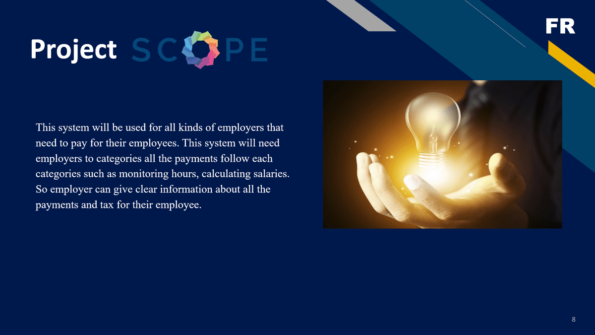 نموذج عن project scope 