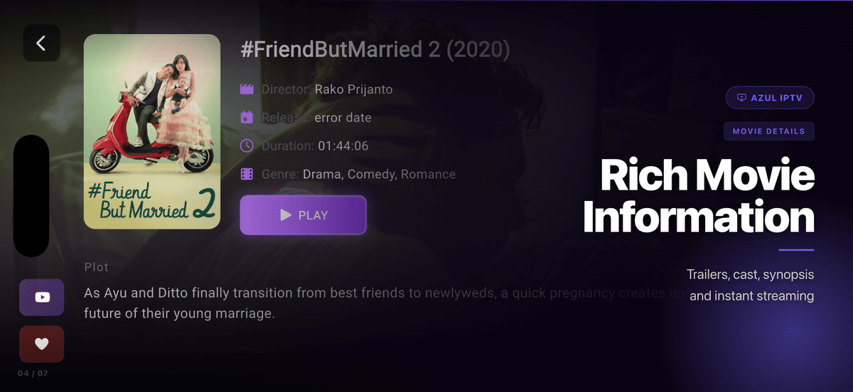 AZUL IPTV XTREAM, Multiple Format, Flutter AppMobile & Android TV, Admob