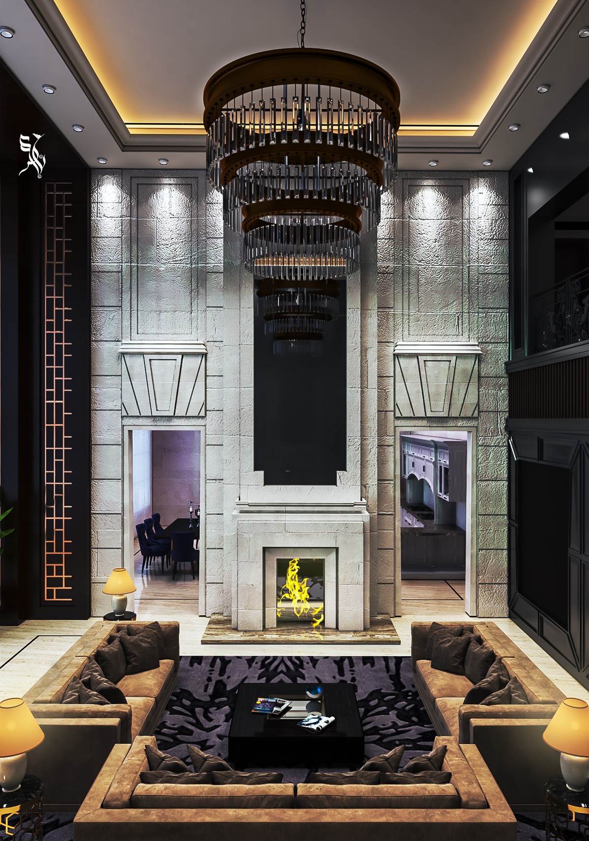 مجلس إستقبال على الطراز الكلاسيكي الجديد