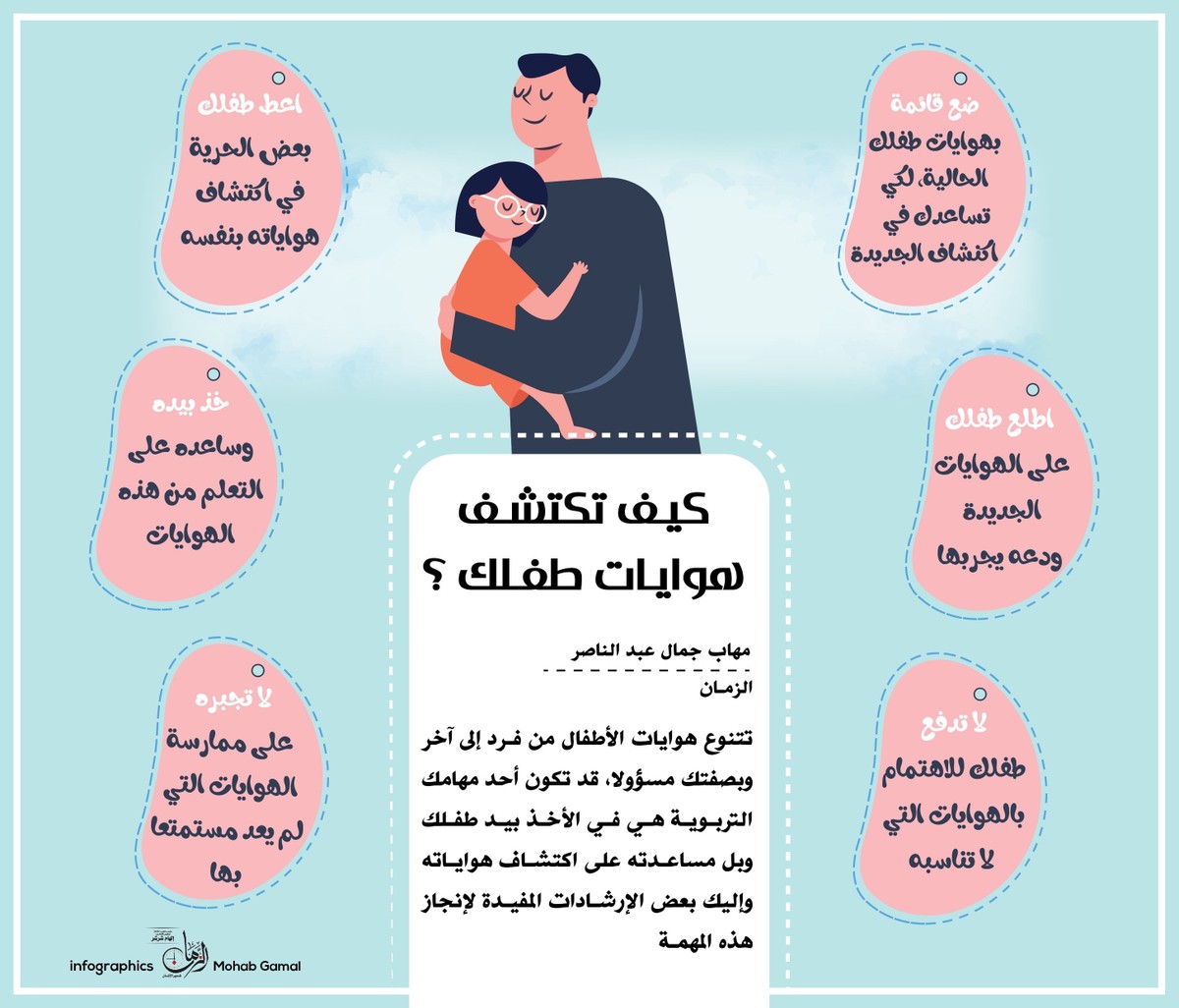 بالإنفوجرافيك | كيف تكتشفين هوايات طفل