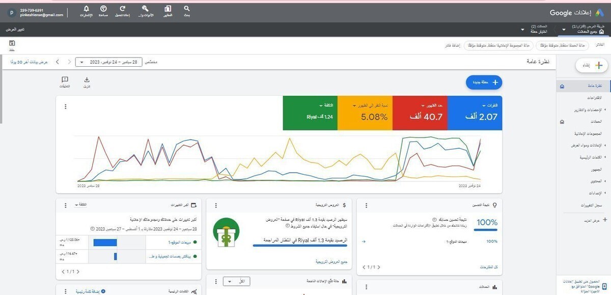 حملة اعلانية على Google ads لمبيعات الموقع