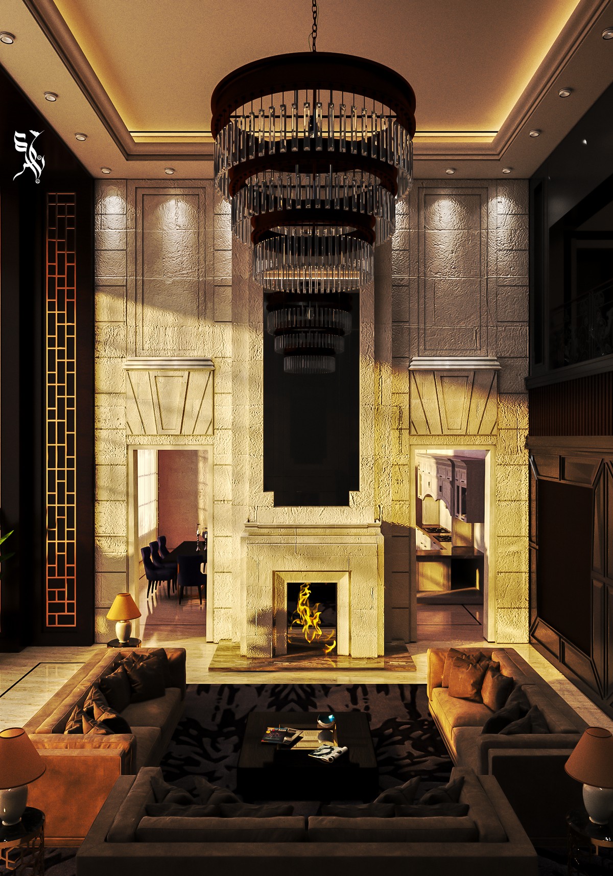 مجلس إستقبال على الطراز الكلاسيكي الجديد