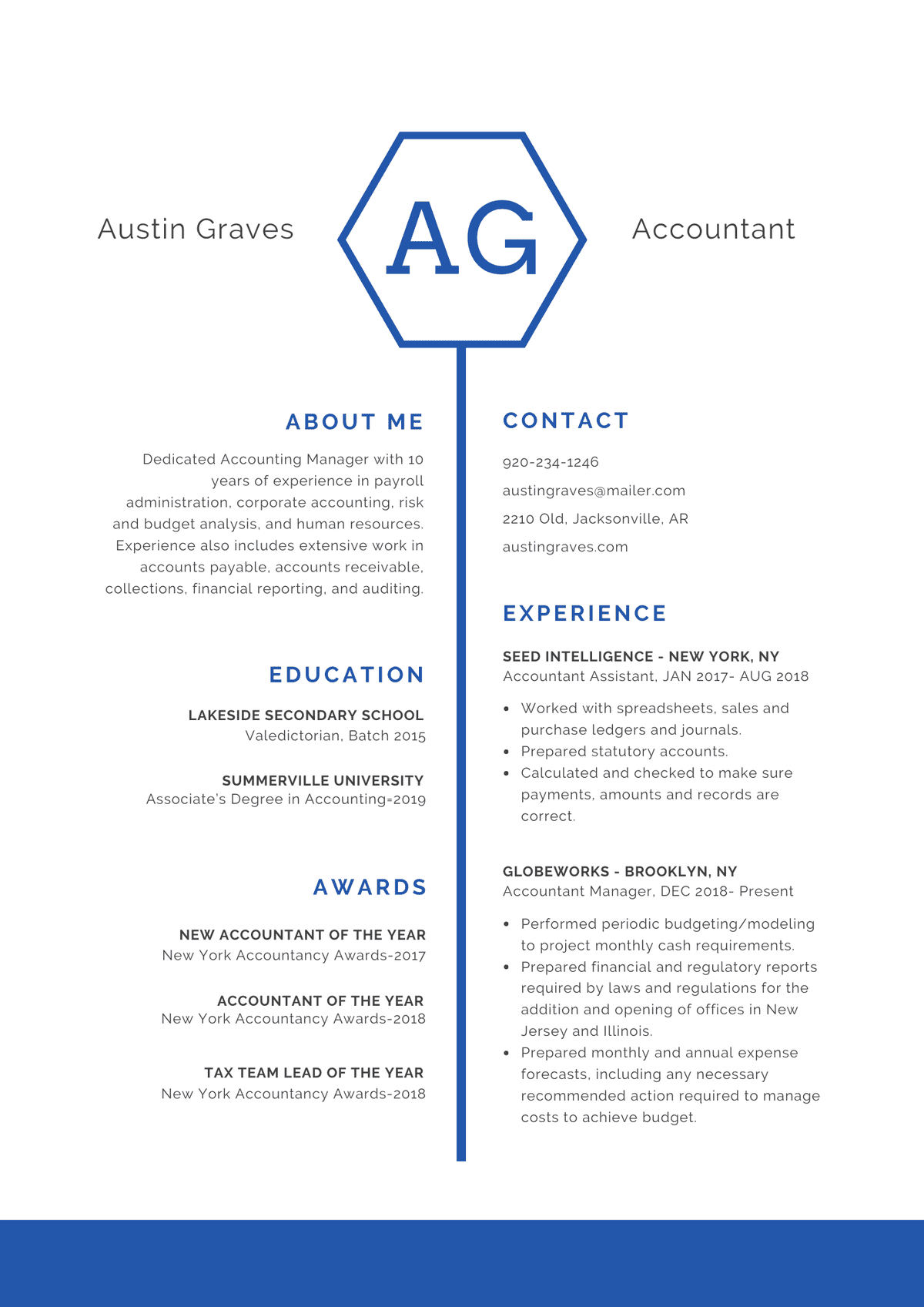 Blue_Hexagon_Icon_Professional_Resume