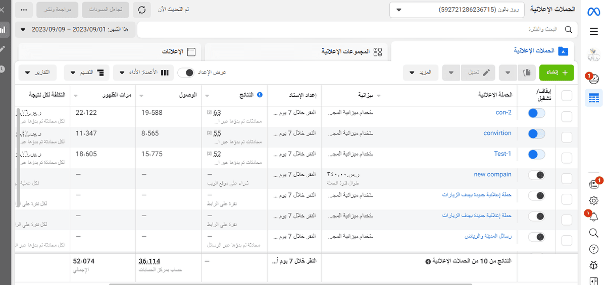 اغلاق الحملات مع اخر مستجدات الاعلانات 