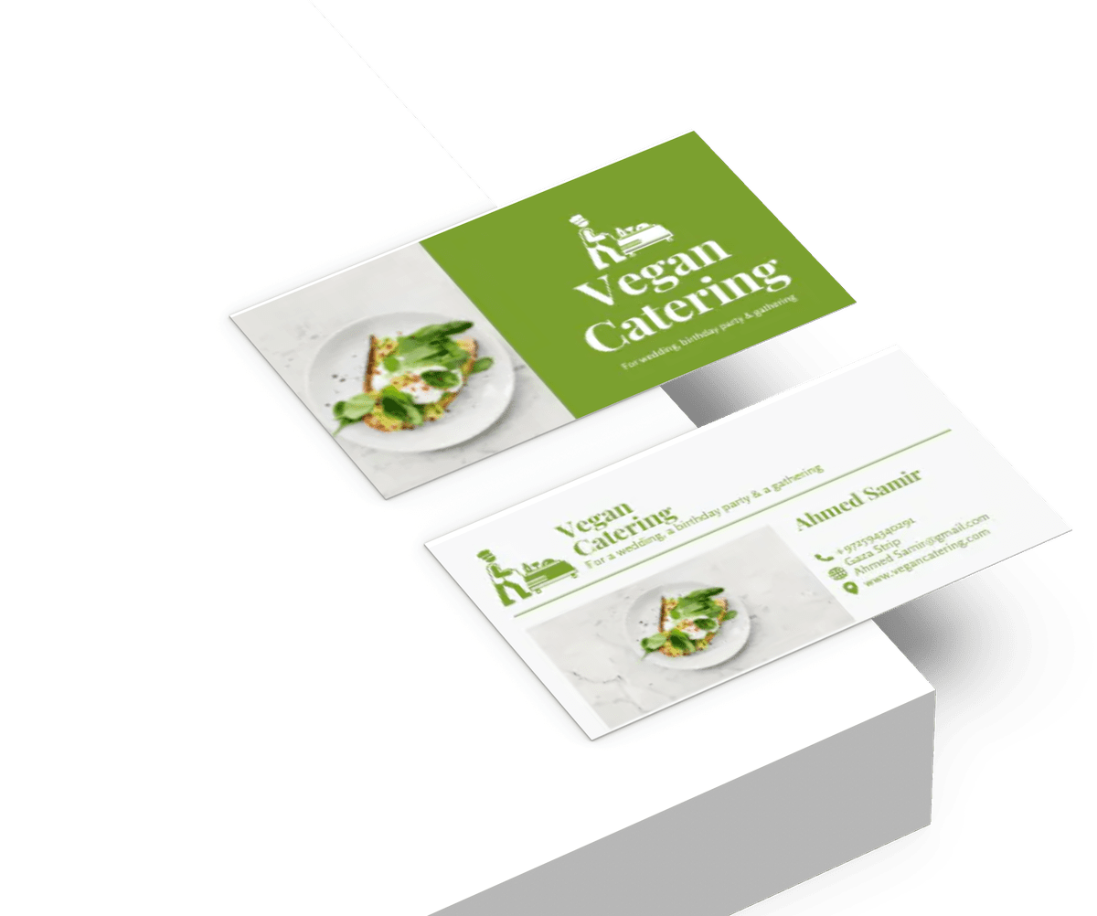 vegan catering -card
