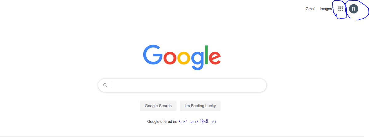 log to your google account and then press google menu options