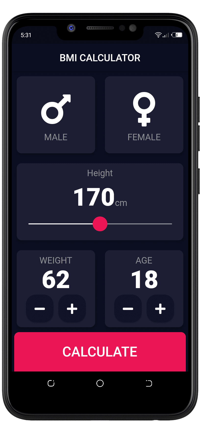 تطبيق BMI calculator