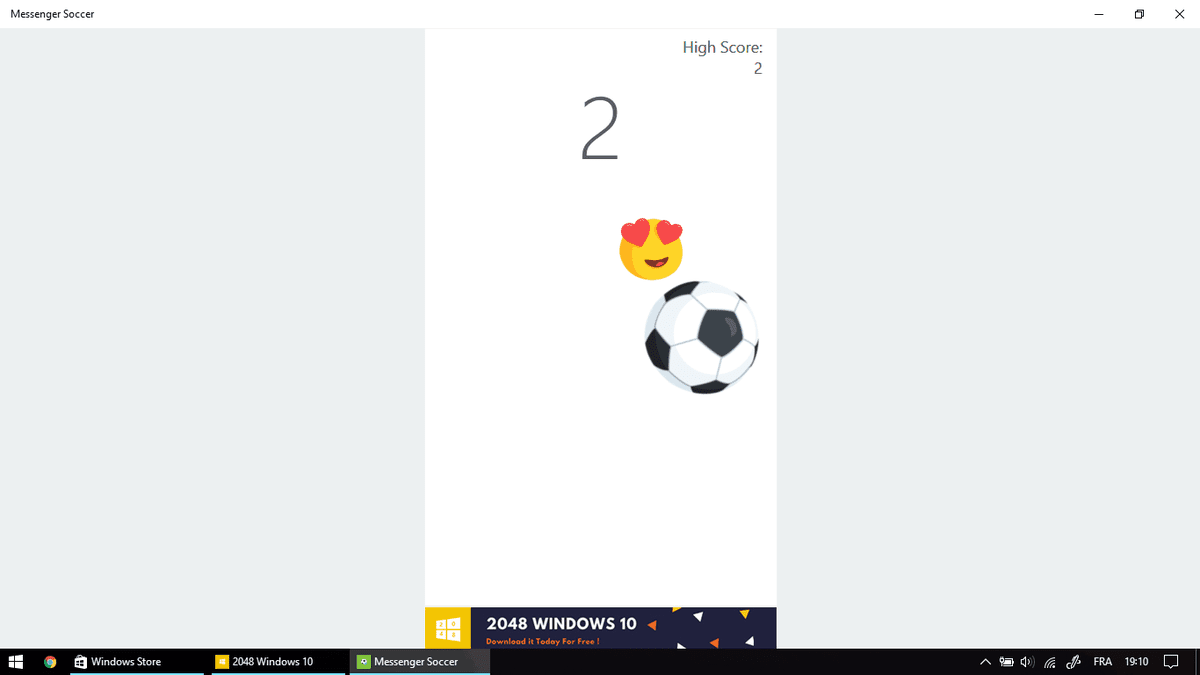 لعبة كرة القدم في متجر الويندوز