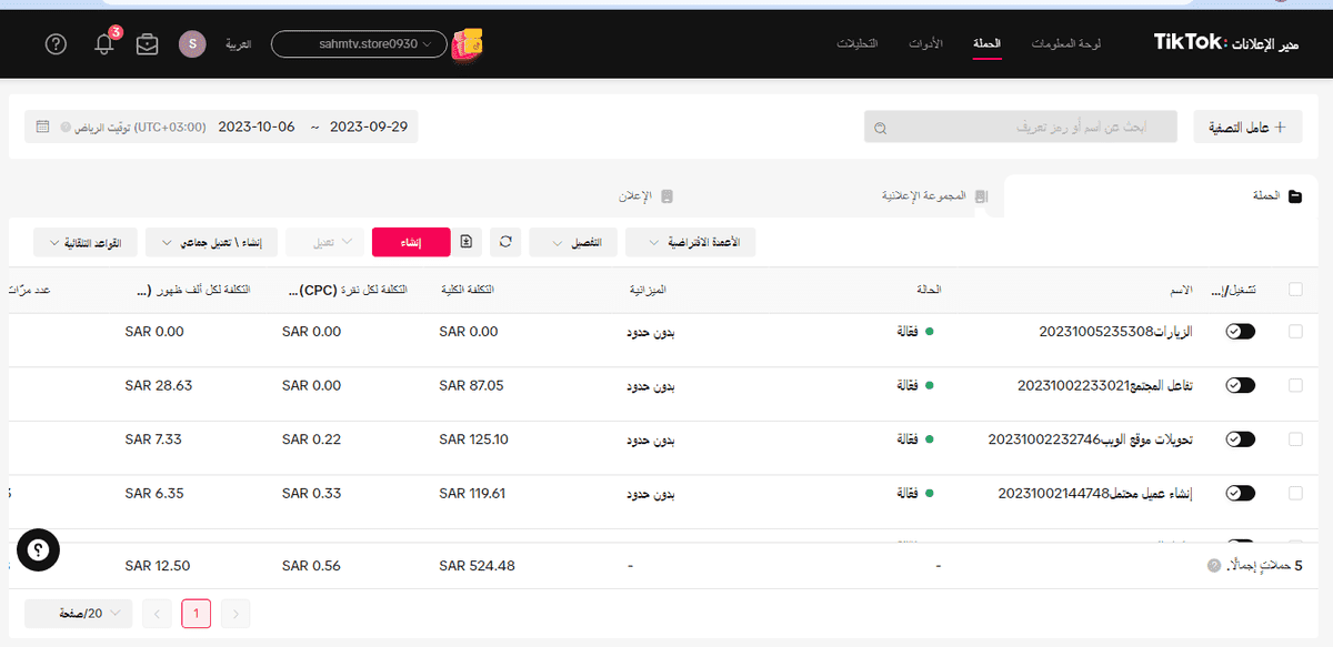 نتائج الحملات الاعلانية