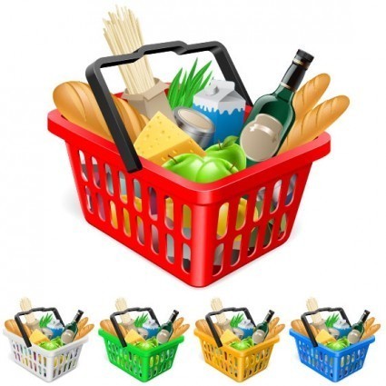 fruits-and-vegetables-and-shopping-basket-vector-175808