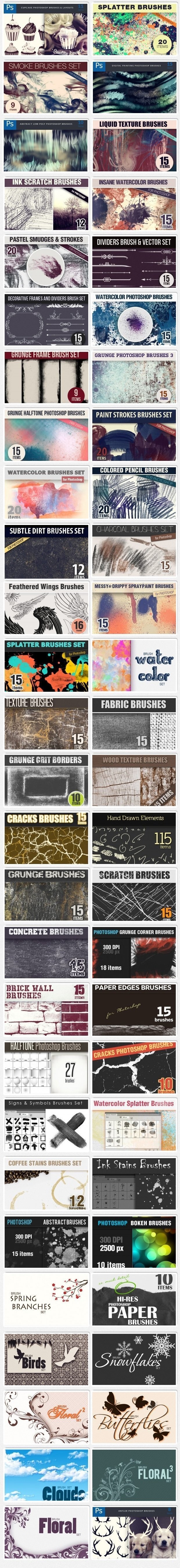 2- حزمة فرش متنوعة (142 Breushes) 