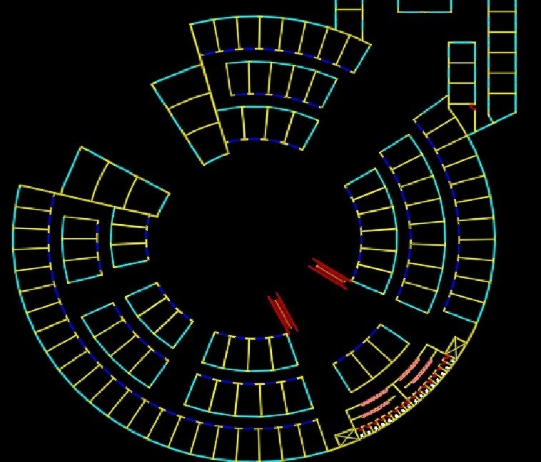 التقسيم المعماري لأحد مباني المول