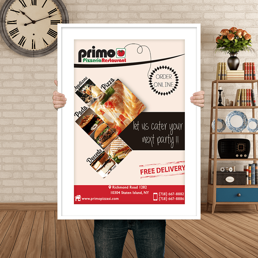 تصميم بوستر لمطعم إيطالي