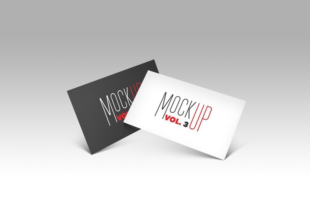 Two_floating_Business_Cards_Mockup